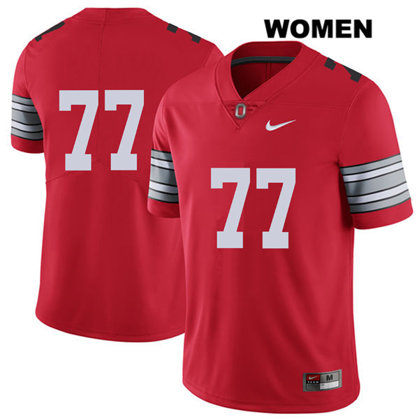 Ohio State Buckeyes Women's Nicholas Petit-Frere #77 Red Authentic Nike 2018 Spring Game No Name College NCAA Stitched Football Jersey NI19G56CC